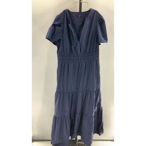Quince Navy Blue Midi Dress